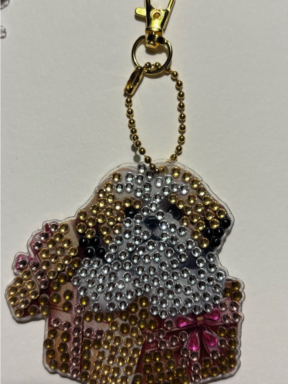 Rhinestone Shih Tzu keychain